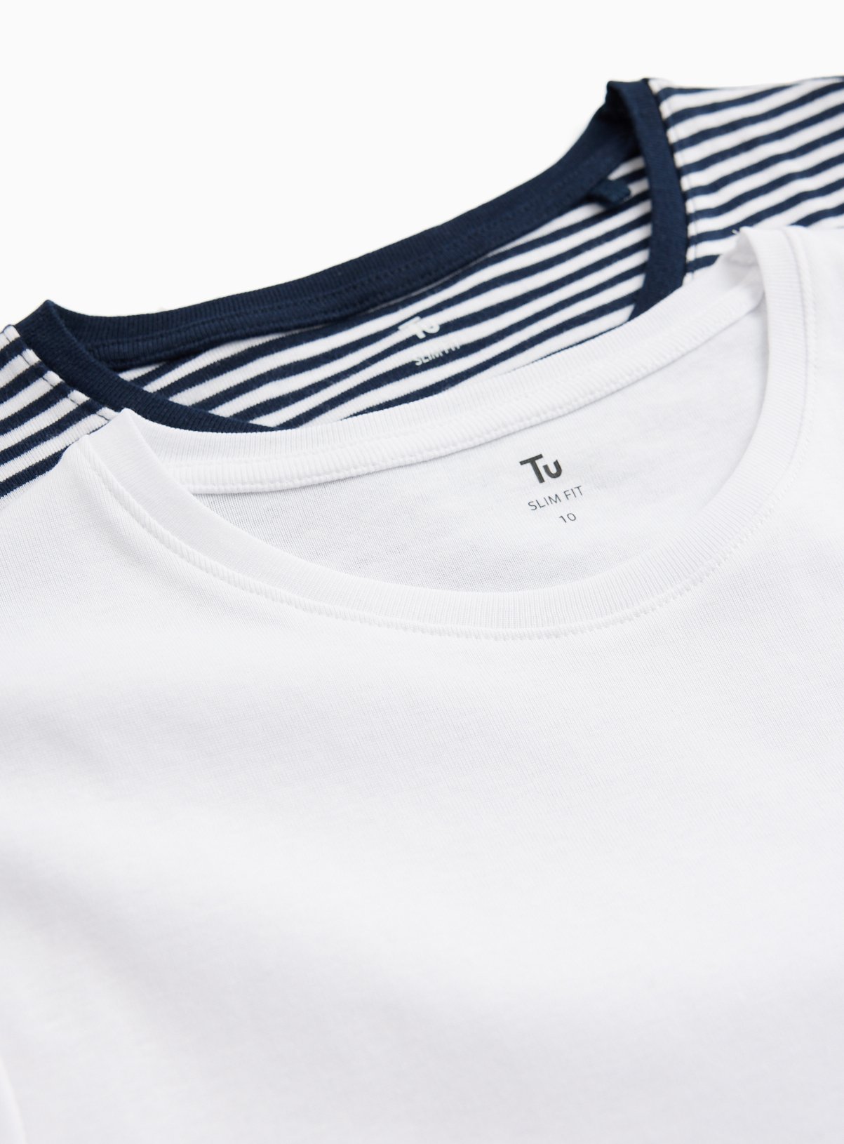 Striped Slim Fit T-Shirts 2 Pack 24 - Image 4 thumbnail